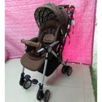 ราคา รถเข็นเด็กมือสอง Aprica Soraria สีน้ำตาล พร้อมซัพพอทแท้ครบชิ้น สภาพนางฟ้า (1964933178)