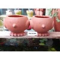 ราคา กระถางสัตว์ดินเผา-กระถางทรงไก่ปากกระถาง 12.5 สูง 15 ซม (24079572087)