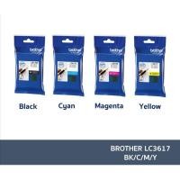 ราคา ตลับหมึกอิงค์เจ็ทแท้ Original Brother LC-3617 BK C M Y / ตลับหมึกแยกสี 4 ตลับ สีดำ สีฟ้า สีแดง สีเหลือง (5567449393)