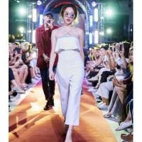 ราคา จั๊มสูทเกาะอกขายาว 5 ส่วน (งานป้าย) (434446536)