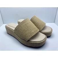 ราคา รองเท้าสวม แบบแผ่น รองเท้าส้นตึก ส้นเตารีด โฟม หนา สูง เรียบหรู ใส่สบาย สีเขียวขี้ม้า เทา ครีม ผ้ากระสอบ (21205554881)