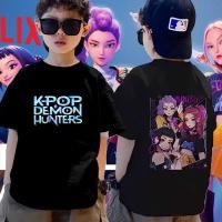 ราคา K-Pop Demon Hunters Huntrix พิมพ์เสื้อเด็ก Tee แฟชั่นขนาดใหญ่ถนนอเมริกัน Cod (40664033900)