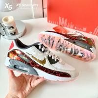 ราคา Nike ของแท้ 100% Air Max 90 GNG สีขาวแดง (24106350416)
