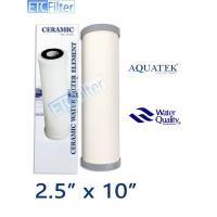 ราคา ไส้กรองนำ้เซรามิคขนาด 2.5 x 10 นิ้ว Aquatek แบบอ้วน ความละเอียด 0.3 ไมครอน (5935552337)
