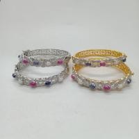 ราคา กำไลข้อมือพลอย3กษัตริย์(ลิลลี่,ยี่หร่า,โอปอล)ประดับเพชรcz มีแบบ5เม็ดและ6เม็ด กว้าง5.5ซม.ชุบ2กษัตริย์และทองคำขาว (27771425171)