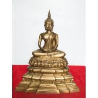 ราคา พระบูชา พระพุทธสิหิงค์ วัดบวรนิเวศวรวิหาร หน้าตัก 5 นิ้ว เนื้อทองเหลือง ปี2500 (22388266362)