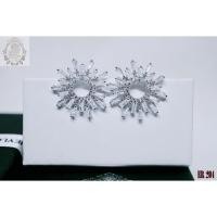 ราคา ต่างหูเพชรซีกczเกรดพรีเมียมทรงพระอาทิตย์ (6709116906)