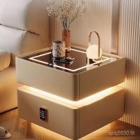 ราคา เตียงฟันโต๊ะข้างเตียงสีฟ้าชาร์จสมาร์ทที่เรียบง่ายมัลติฟังก์ชั่แสงห้องนอนหรูหราไม้เนื้อแข็งที่ทันสมัยที่มีไร้สายตู้แสง ย4 (56704929985)