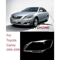 ราคา 2pcs ไฟหน้ารถฝาครอบเลนส์สําหรับ Toyota Camry 2006 2007 2008 ACV40 รถเปลี่ยน Auto Shell ฝาครอบเลนส์ไฟหน้า (41004270987)