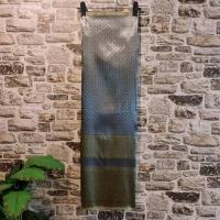 ราคา D.01ผ้าทอลายไทย ผ้าตัดชุด ผ้าฝ้าย ลายยกดอกลำพูน สีกรมท่า (53604149917)