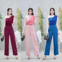ราคา Fashion In My Life จั้มสูทเกาะอก ออกงาน มี 3 สี แดง ชมพู น้ำเงน (22378298779)