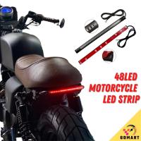ราคา 48 LED MOTOROCYCLE BRAKE TURN SIGNAL LIGHT Strip Givi Carrier ป้ายทะเบียนไฟท้ายไฟเบรค mentol Lampu Brek Motosikal (43363820836)