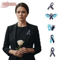 ราคา เข็มกลัดริบบิ้นสีดำและแบดج.Black Alloy Badge อุปกรณ์ประดับสำหรับเสื้อโค้ท (50850564187)