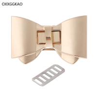 ราคา OXXGGKAO Bowknot Shape Clasp Turn Locks Twist Lock DIY Leather Handbag Bag Hardware (52354142157)