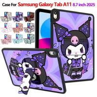 ราคา สําหรับ 2025 SAMSUNG Galaxy Tab 11 8.7 นิ้ว Wi-Fi SM-X133 แฟชั่นการ์ตูน Kuromi กันกระแทกขาตั้งแท็บเล็ตสําหรับ galaxy tab a11 8.7 LTE SM-X135 ฝาครอบ (50454192606)