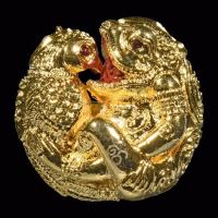 ราคา พญากบขย่มหิบ พญาสาริกาหนีบหัวครก หลวงปู่ครูบา สล่าอุวิจิ่งต๊ะ พระธาตุจอมแวะ เนื้อกะไหร่ทอง (14649544079)