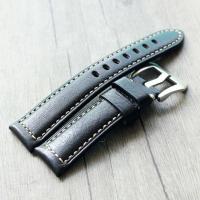 ราคา สายนาฬิกาข้อมือ หนังวัวแท้ แฮนด์เมด 20 21 22 24 26 มม. สีดํา สําหรับผู้ชาย Pei PAM111 (17990890629)