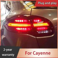 ราคา Car LED Taillights For Porsche Cayenne 2011 2012 2013 2014 LED Car Tail Lights Dynamic Information (58102521403)