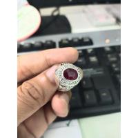 ราคา แหวนพลอยแดงล้อมเพชร เงินแท้ ของแท้จากเมืองจันทบุรี งานแฮมเมด (9128361708)