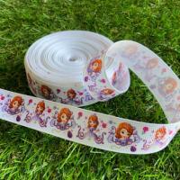 ราคา ริบบิ้นผ้าพิมพ์ลายการ์ตูน โซเฟียม่วงขาว กว้าง22m (6841614471)