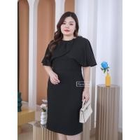 ราคา Maya-สีดำ Plus size Fashion อก40 42 44 46 และ 48 เสื้อผ้าไซส์ใหญ่ ชุดเดรสแฟชั่นสาวอวบคนอ้วนใส่ไปงานขาวดำหรือทำงาน (29723303000)