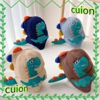 ราคา CUION1413 หมวกปิดหูกันหนาวสําหรับเด็ก, หมวกถักกันลมไดโนเสาร์, หมวกไหมพรมถักที่อบอุ่น (48652956246)