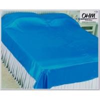ราคา OHM ผ้าคลุมเตียง ผ้าซาตินแท้ 440 เส้น (เกรดพรีเมี่ยม) สีฟ้า (904865908)