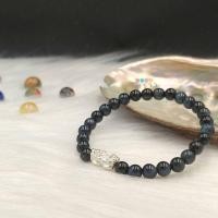 ราคา “พราว” สร้อยข้อมือ หินตาเสือสีฟ้า (Blue Tiger Eye) ขนาดหิน 6 มิล + ปี่เซี๊ยะเงินแท้ เรียกทรัพย์และเสริมความมั่งคั่ง (42352029686)