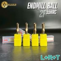 ราคา LRT Endmill Carbide 2F Ball 55HRC เอ็นมิล หัวบอล ขนาดR1 - R6 (44075140603)