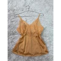 ราคา เสื้อนอนแบรนด์เนม มือ2 สีส้มลายลุกไม้ตรงหน้าอกเซ็กซี่ ไม่มีตำหนิ ไซส์ s (26332143584)