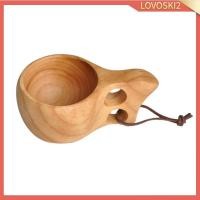 ราคา [Lovoski2] แก้วไม้สีน้ําตาลถ้วยเบียร์ถ้วยกาแฟ Primitive Handmade Groomsmen ของขวัญ 15 ซม. Option1 (57204336703)