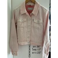 ราคา แจ็คเก็ตยีนส์ลีวายสีชมพู มือ✌ (11868214643)