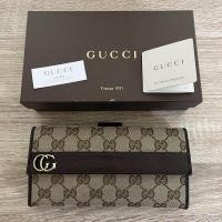 ราคา ⭐️Gucci long wallet GG canvas GG Marmont leather brown beige. มือสองสภาพ 90% รวมๆ ใหม่มาก ประหยัดไปเป็นหมื่น (26725982956)