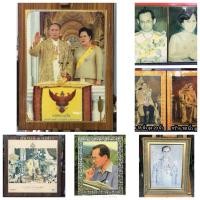 ราคา กรอบรูปพร้อมรูปงานเก่าโบราณ ในหลวงรัชกาลที่ 9 สมเด็จพระบรมราชชนนีพันปีหลวง (12814626988)