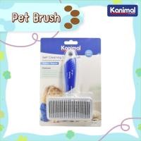 ราคา [78008] Kanimal Semi-Automatic Slicker Brush หวีสางขนกึ่งอัตโนมัติ (มีหมุด) แปรงหวีขนสุนัขและแมว Size M 17.5x10.8x6.5 (26353765931)
