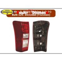 ราคา เสื้อไฟท้าย ไฟท้าย D max all new ดีแมก ออนิว 2014-2018 LED โคมไฟท้าย อีซูซุ Isuzu Dmax D-max X-RERIES เบ้าดำ (20806743668)