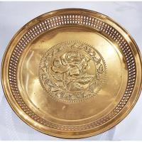 ราคา ถาดโปร่งขอบม้วน 16 นิ้ว ทองเหลืองไทยเกรดพรีเมี่ยม (8656134320)