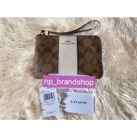 ราคา #พร้อมส่งCOACH แท้✔️ New คล้องมือ 1zipS ลายCคาดขาว (18463410242)