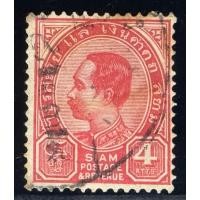 ราคา 2442 แสตมป์รัชกาลที่ 5 ชุดพระพักตร์ข้าง ดวง 4 อัฐ สีแดง ใช้แล้ว (24308417182)