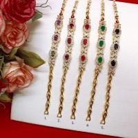 ราคา สร้อยข้อมือพลอยคลิปล็อค ความยาว 7 นิ้ว สี โกเมน มรกต ทับทิม นิล เสริมดวง เสริมโชค ใส่ออกงานได้ งานสวย ทำจากทองเหลือง (21725382766)