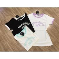 ราคา เสื้อยืด Strawberry milk สินะค้าพร้อมส่ง (679239210)