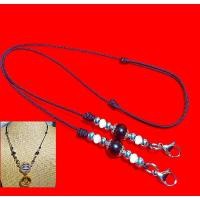 ราคา สร้อยพระเชือกมู่ลี่1.2มิล ห้อยพระสามห่วงหรือตะกรุด คั่นเม็ดประคำไม้งิ้วดำ แต่งอหลั่ยสแตนเลส (9321712533)