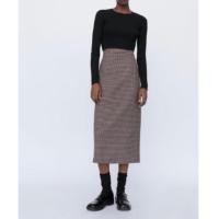 ราคา zara Gingham Checked Skirt TRF (used) (21771756911)