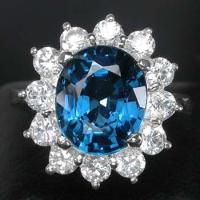 ราคา แหวนเงินแท้ 925 พลอยแท้ พลอยโทพาซ Topaz น้ำหนัก 4.1 กะรัต สวยไฟดีค่ะ (20102138413)