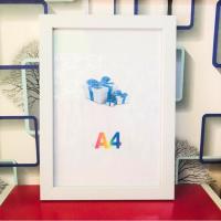 ราคา กรอบรูปA4 รหัส 02สีขาว กรอบรูปราคาถูก  ใส่รูปใบประกาศ กรอบรูปโมเดิร์น ไม้หน้าเรียบ  กรอบรูปวินเทจ (2636900276)