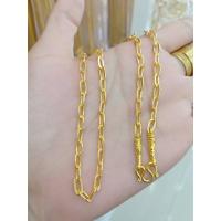 ราคา สร้อยคอเศษทองหุ้มลายโซ่เรือยาว24“ (26622554104)