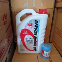 ราคา น้ำมันเครื่องฮอนด้าสังเคราะห์แท้ 5w30+กรองเครื่อง honda แท้ (41363533642)