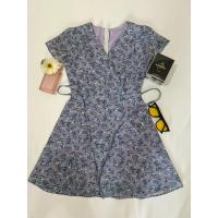 ราคา เดรสสั้น สีม่วงอ่อนลายดอก #เสื้อมือสอง (28730822957)