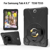 ราคา Samsung Galaxy Tab A 9.7 2015 กรณี SM-P555 SM-T550 T555 T550 P550 ฝาครอบเด็กปลอดภัยกันกระแทก Heavy Duty แท็บเล็ตผู้ถือมือ (14933026608)