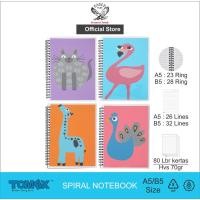 ราคา TOMEX Spiral Notebook / Notebook Diary Spiral Notebook A5 / B5 80 แผ่น (45102777589)